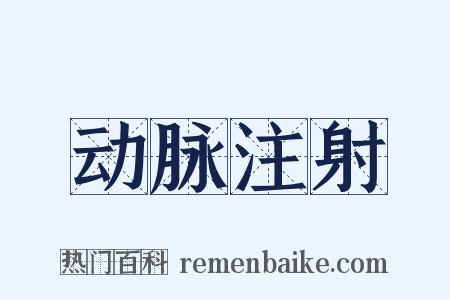 动脉注射是什么意思的图片